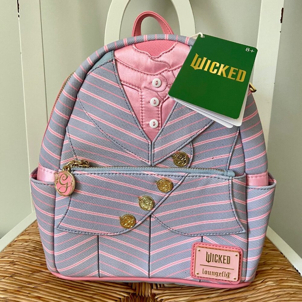 NWT Loungefly Wicked Glinda University Uniform Cosplay Mini Backpack